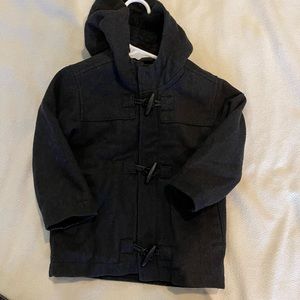 Old Navy size 3t charcoal gray color toggle coat VGUC